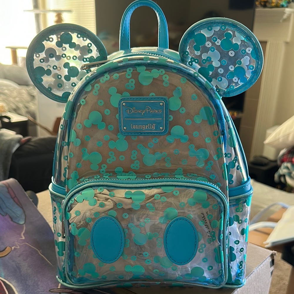 Mickey Mouse Icon Clear Loungefly mini backpack